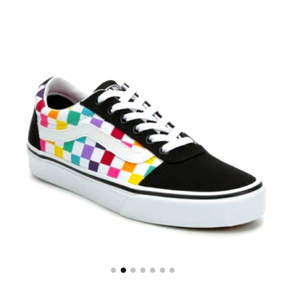 vans old skool checkerboard rainbow